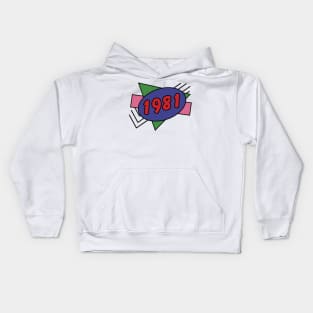 Year 1981 Retro 80s Graphic Kids Hoodie